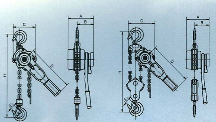 武林飛鴿手扳葫蘆結(jié)構(gòu)圖